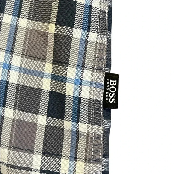 Hugo‎ Boss Lukas 2 Long-Sleeve Plaid Button-Up Shirt Men's Size Large - Picture 6 of 14